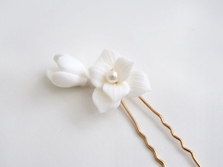 All White: Haarnadel Clochette | Farbe gold