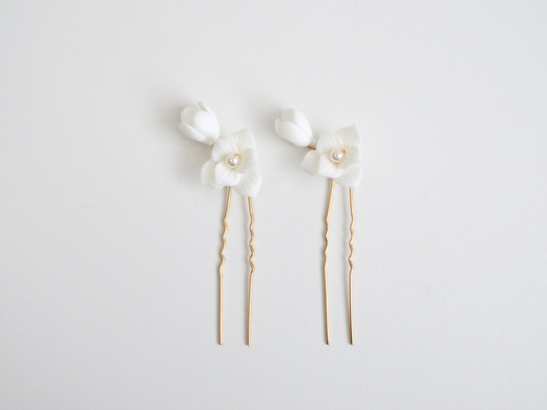 All White: Haarnadel Clochette | Farbe gold