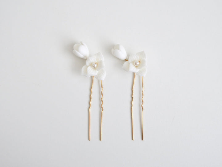 All White: Haarnadel Clochette | Farbe gold