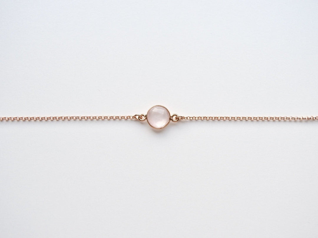 Delicate Dots: Rosenquarz Armband | vergoldet, rosévergoldet, silber