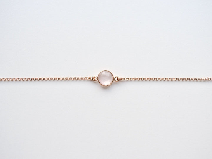 Delicate Dots: Rosenquarz Armband | vergoldet, rosévergoldet, silber