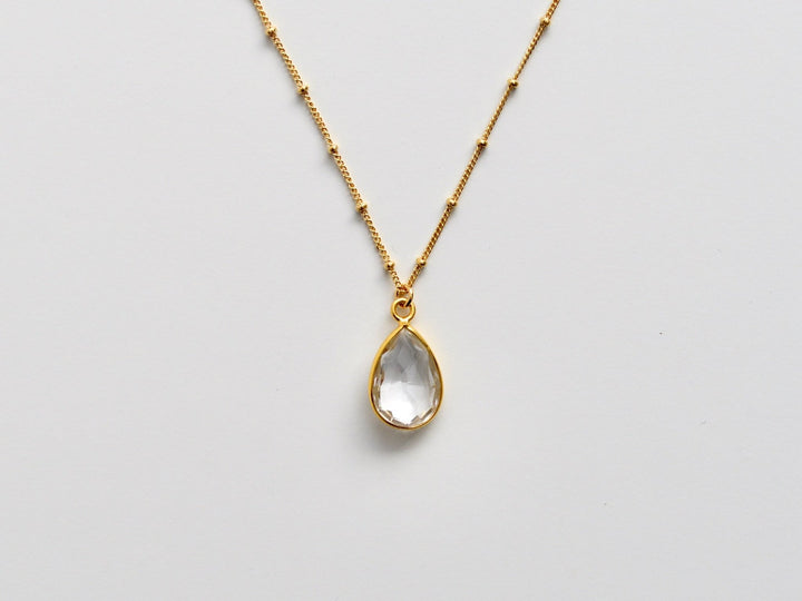 Delicate Drops: Satellite Kette Rock Crystal | vergoldet, rosévergoldet, silber