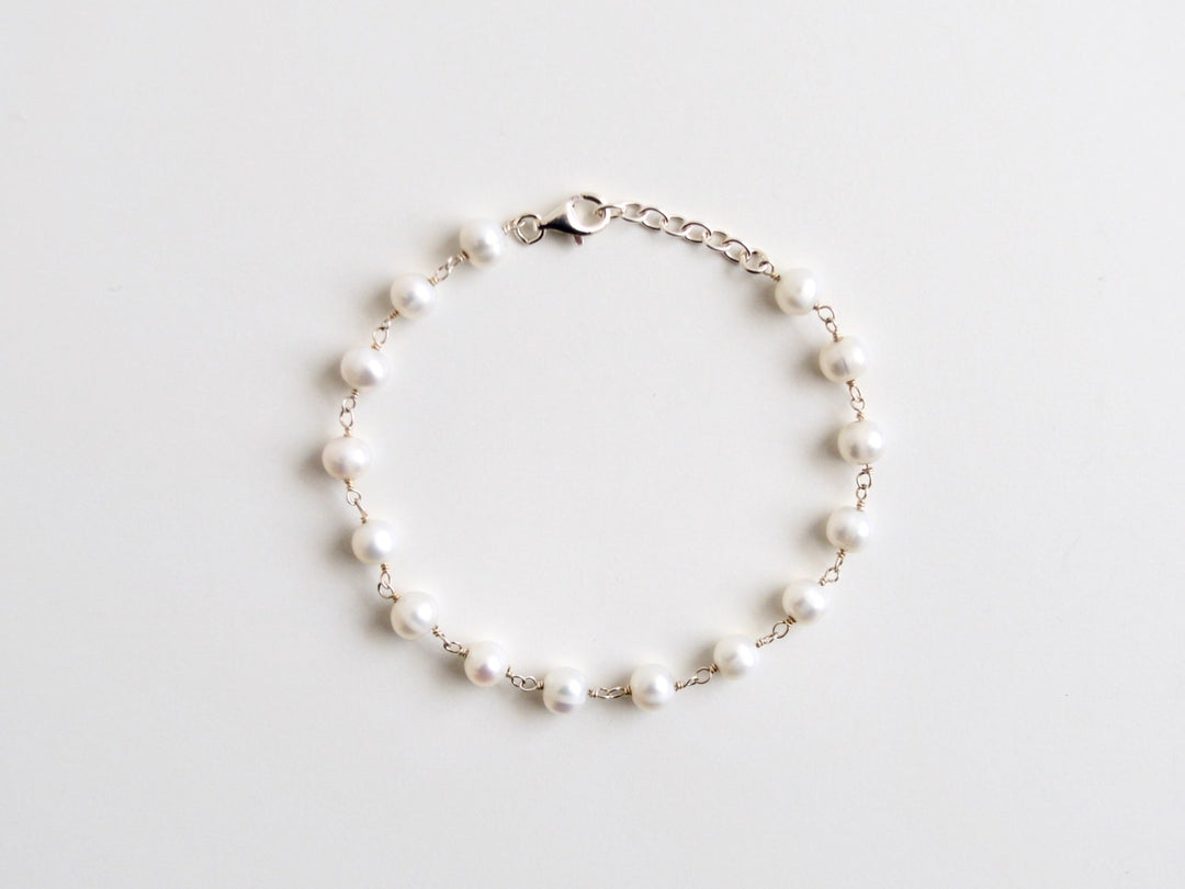 Natural Pearls: Edles Perlenarmband | vergoldet, silber