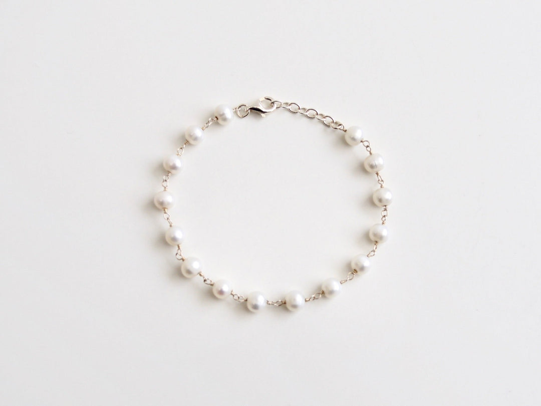 Natural Pearls: Edles Perlenarmband | vergoldet, silber