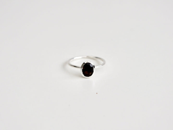 Oval Gems: Rauchquarz Ring | vergoldet, rosévergoldet, silber