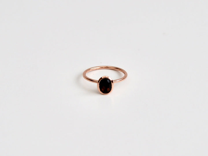 Oval Gems: Rauchquarz Ring | vergoldet, rosévergoldet, silber