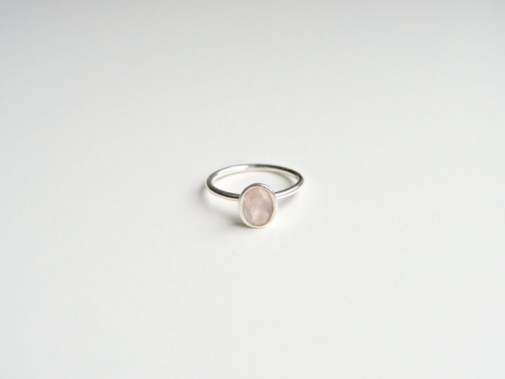 Oval Gems: Rosenquarz Ring | vergoldet, rosévergoldet, silber